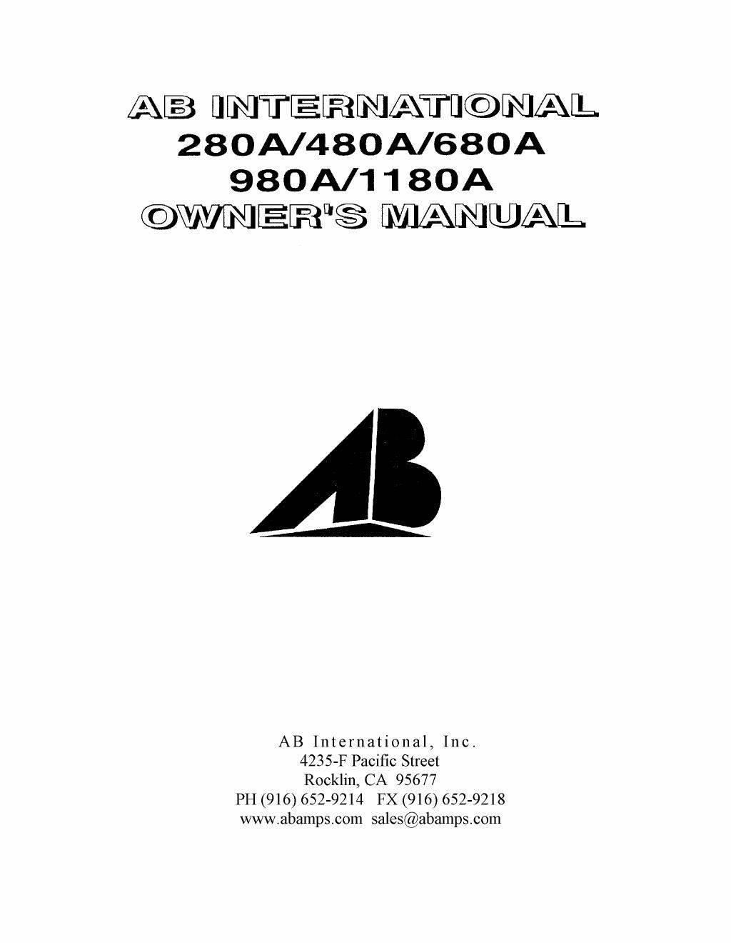 AB International 480 (480A)