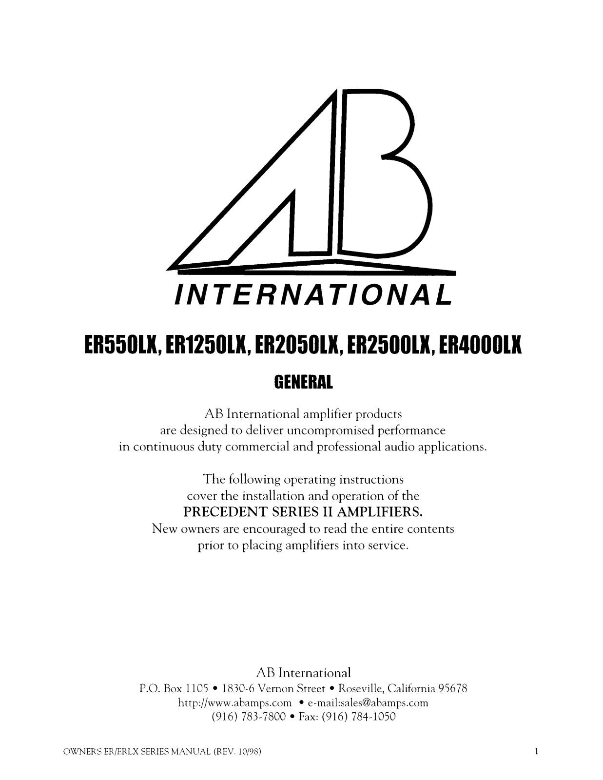 AB International ER2050 (LX)