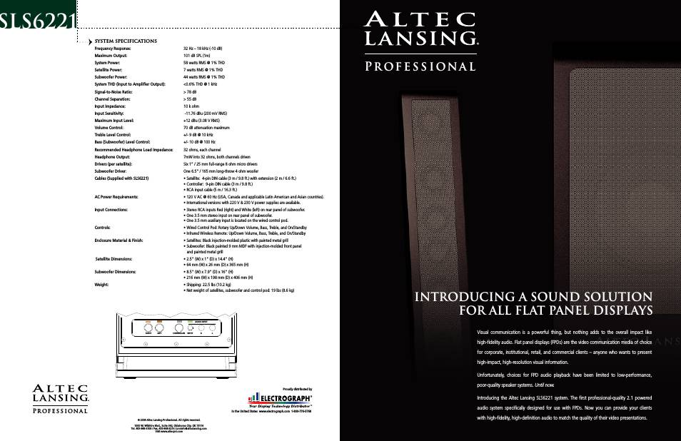 Altec Lansing SLS6221 (Sat)