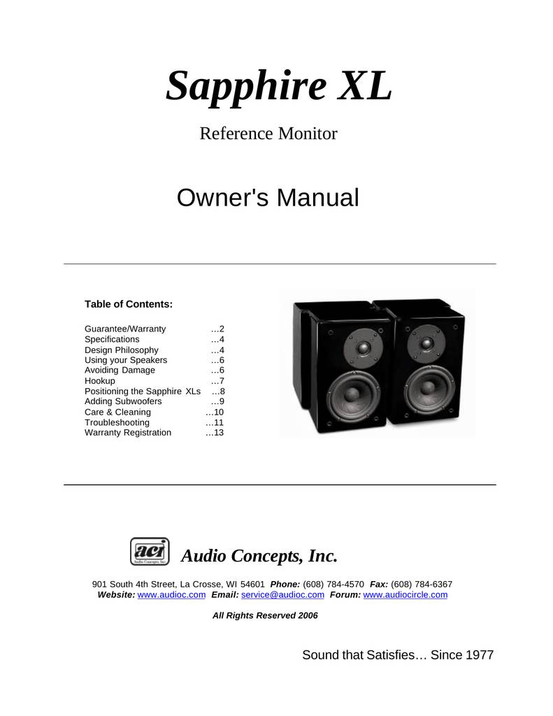 Audio Concepts Sapphire XLC