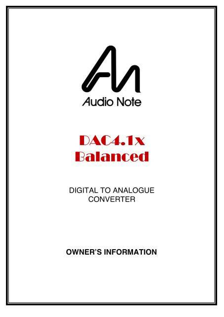 Audio Note DAC4.1x