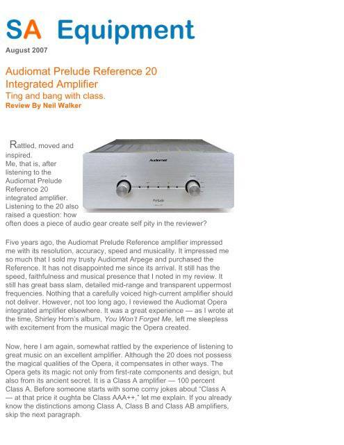 Audiomat Prelude Reference (mk2)