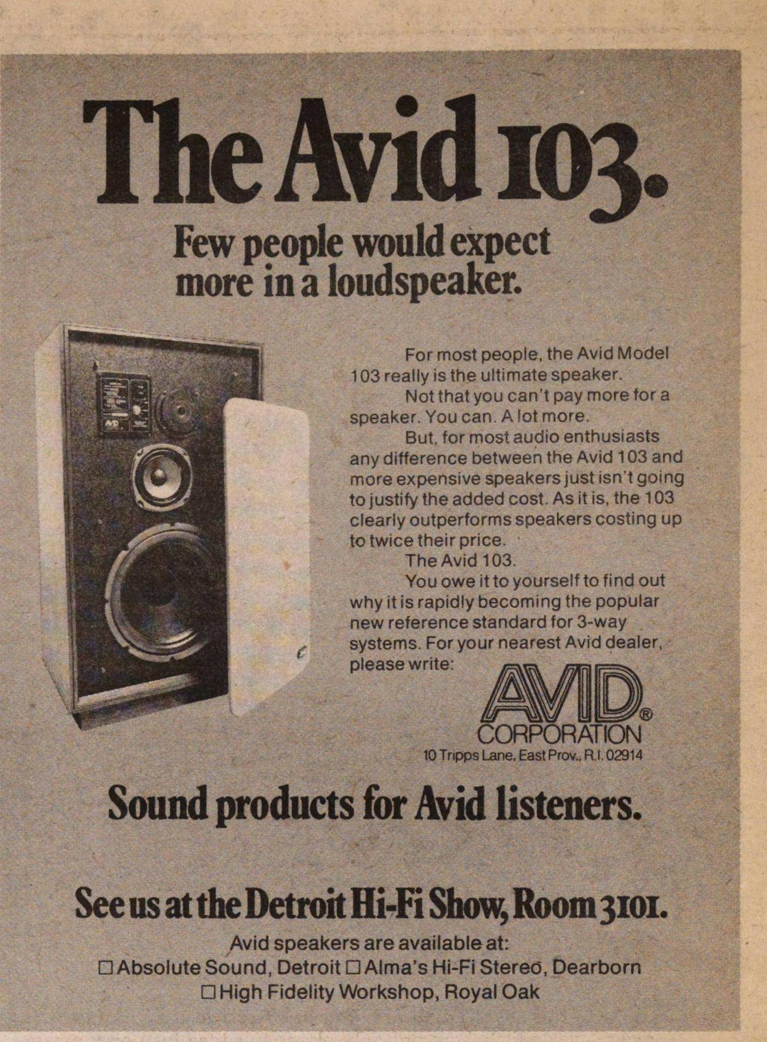 Avid Corporation 103