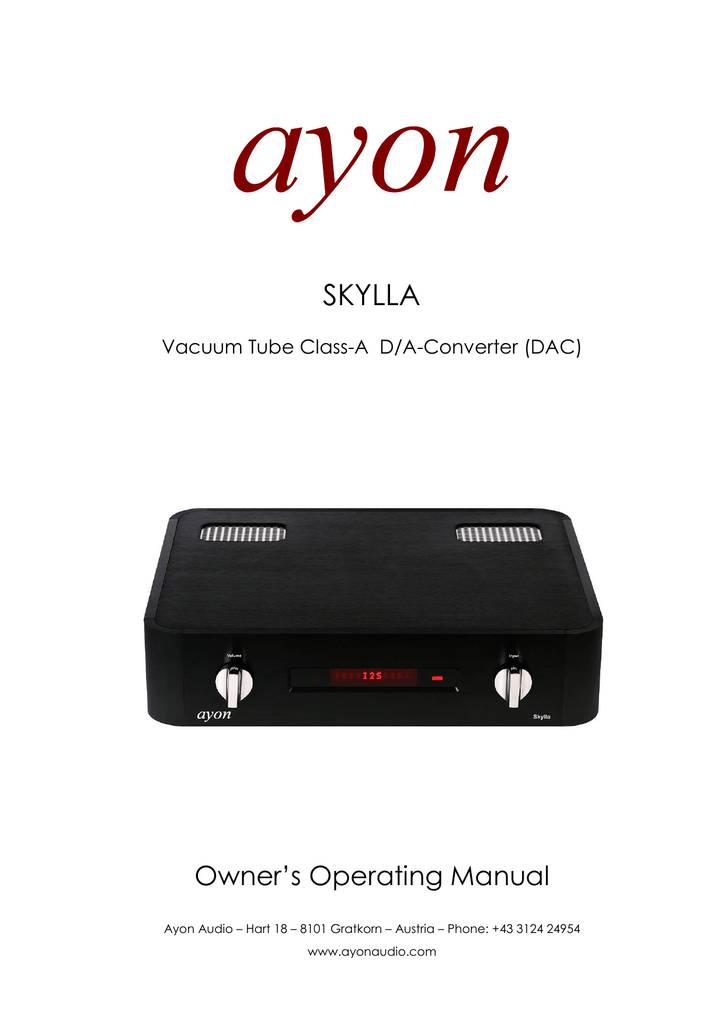 Ayon Audio Skylla (I)