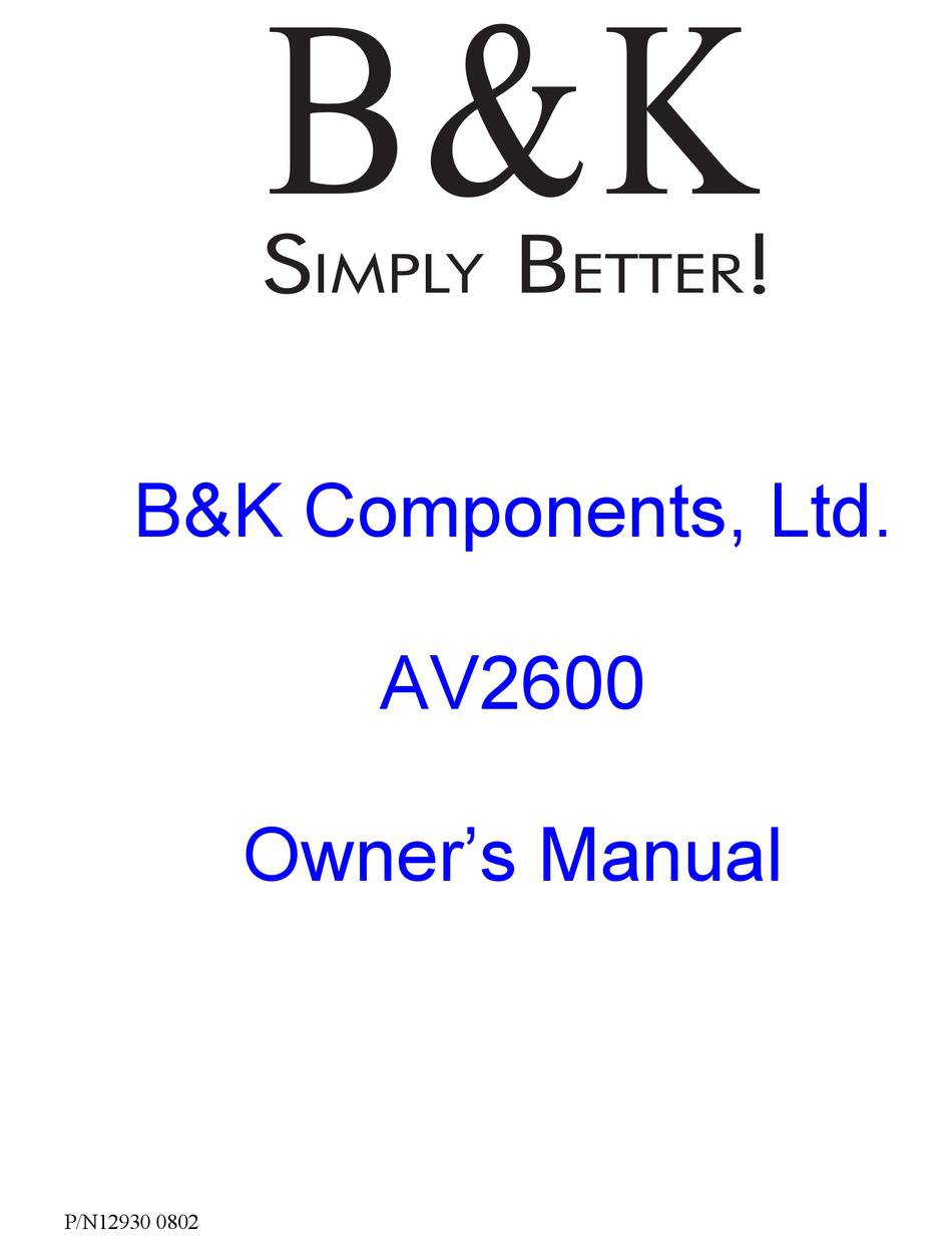 BK Components AV2600