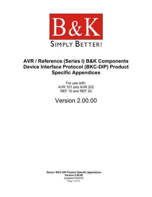 BK Components Reference 10