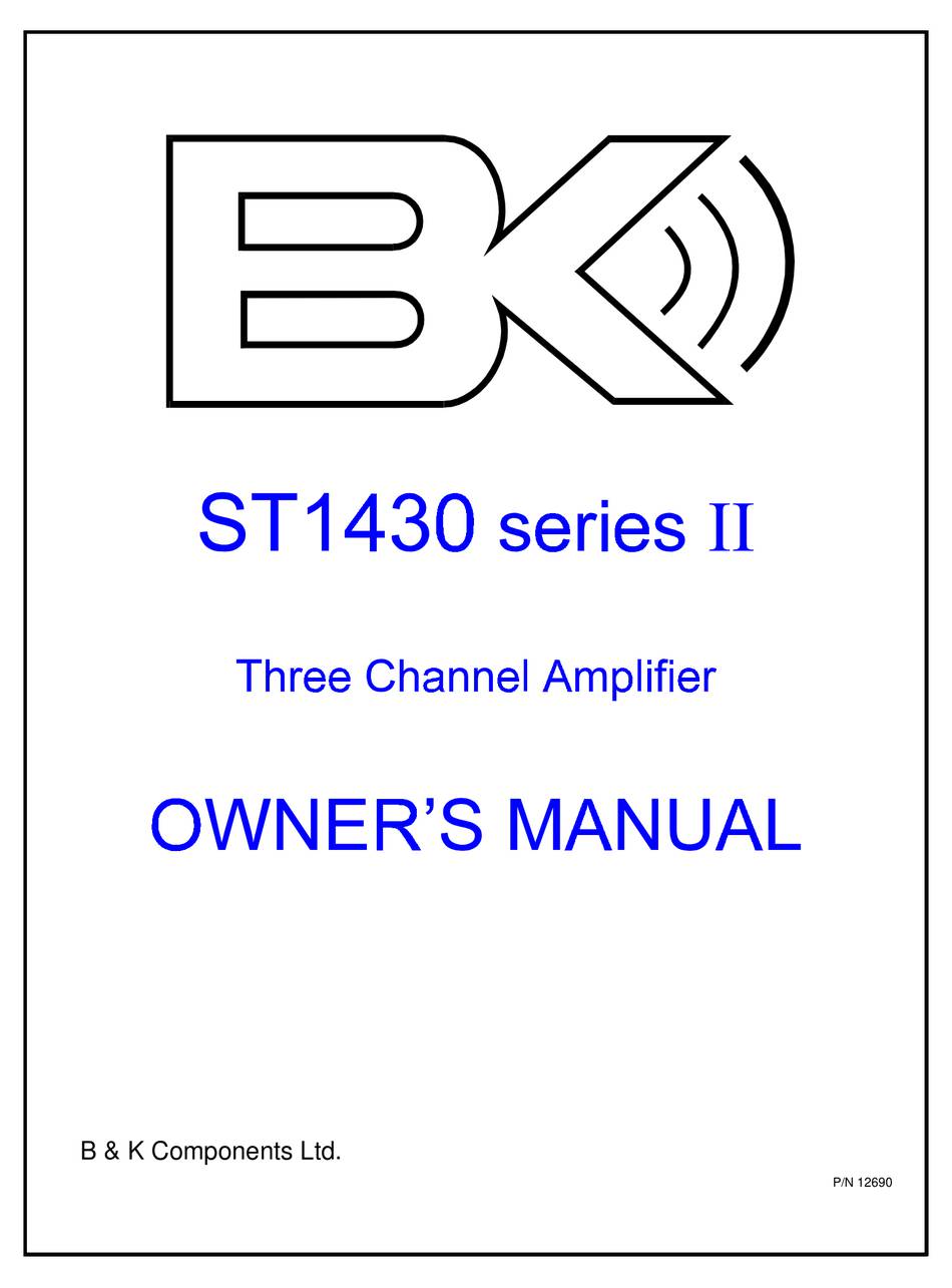 BK Components ST1430 (Series II)