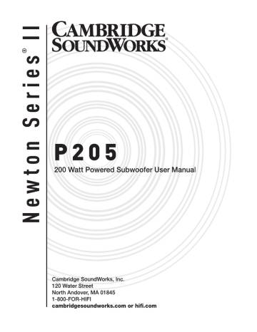 Cambridge Soundworks P205