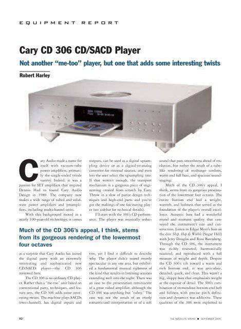 Cary Audio Design A-306