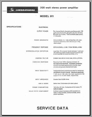 CM Laboratories Model 911