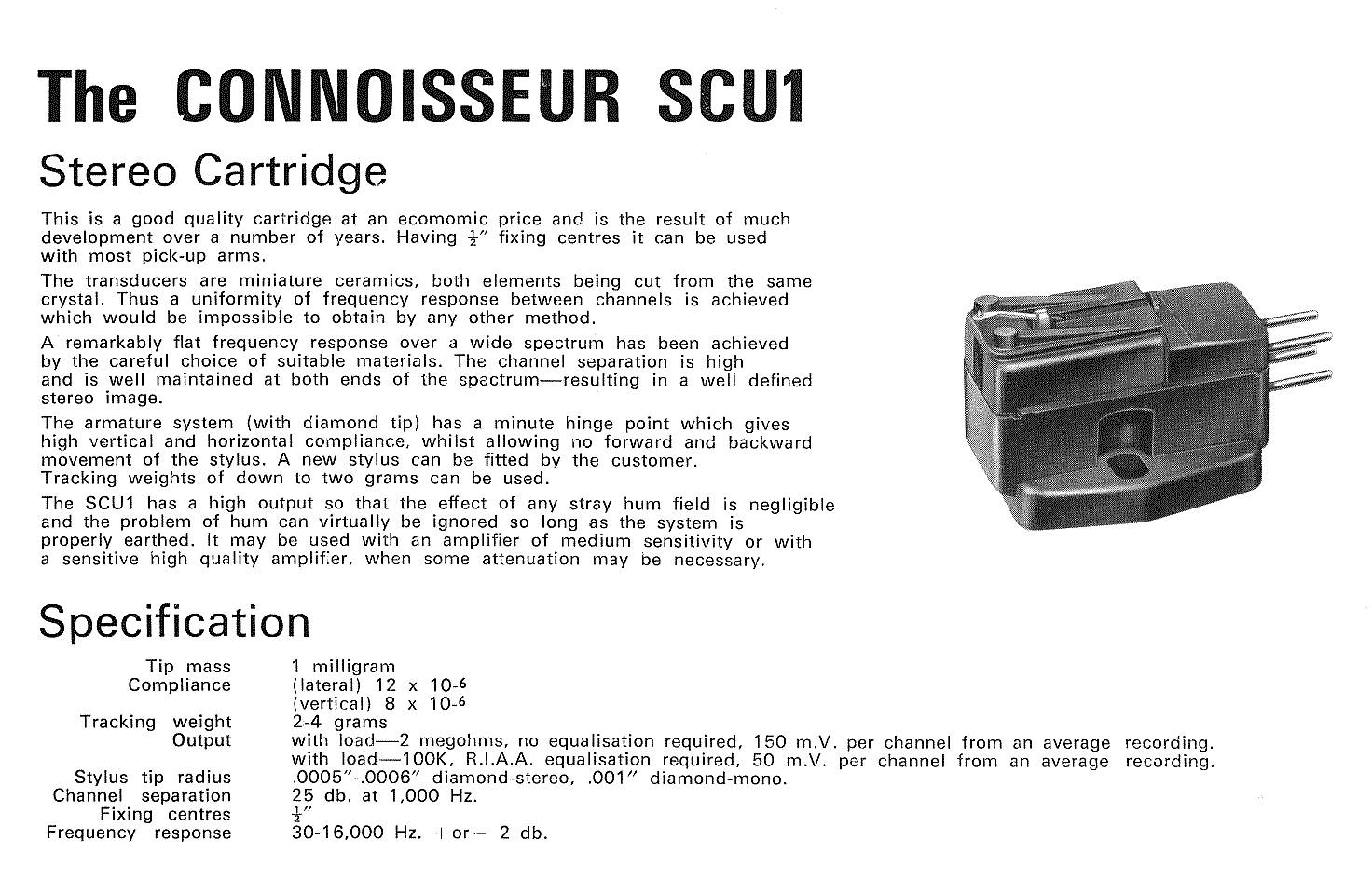 Connoisseur SCU 1