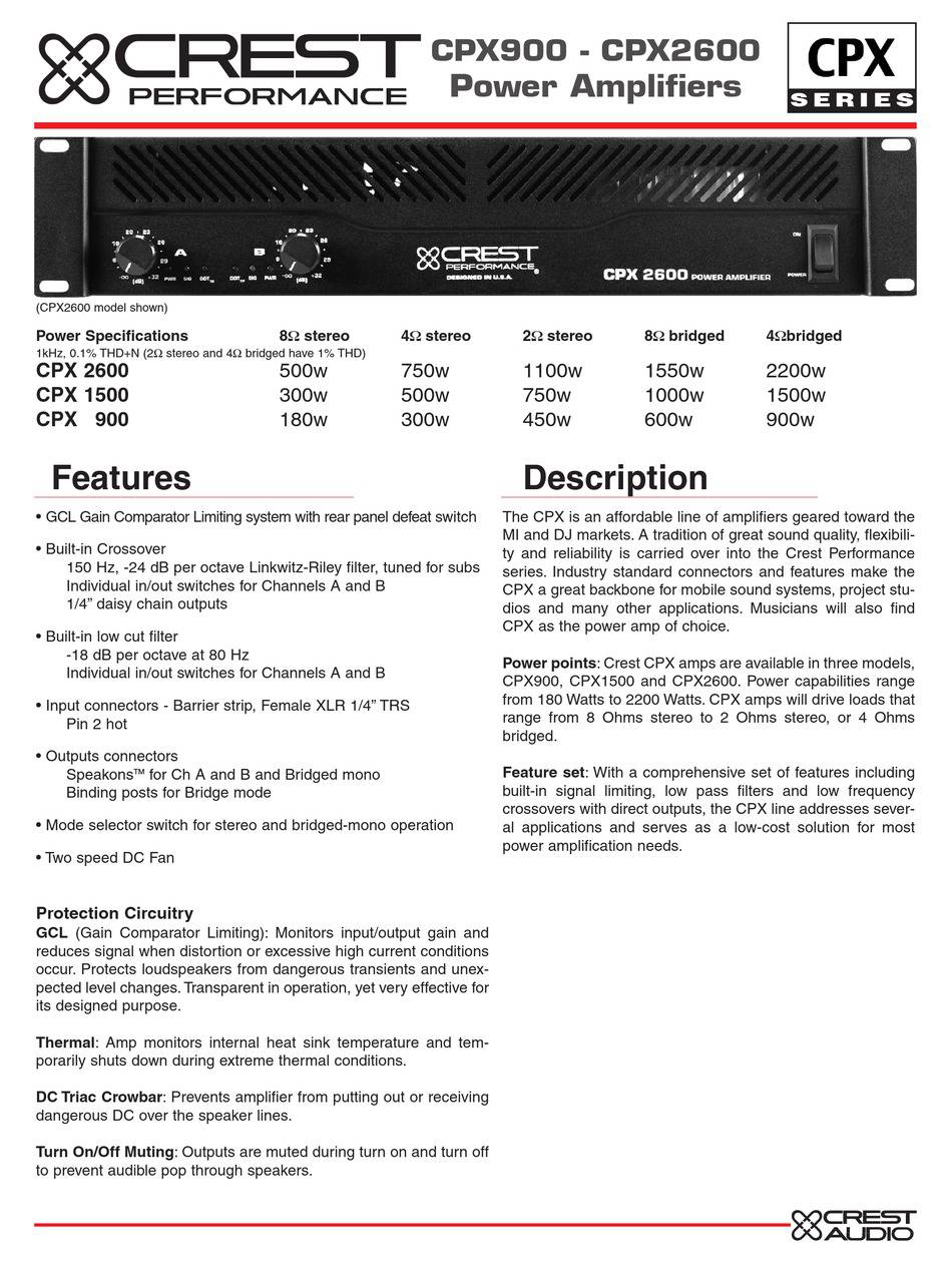 Crest Audio CPX 1500