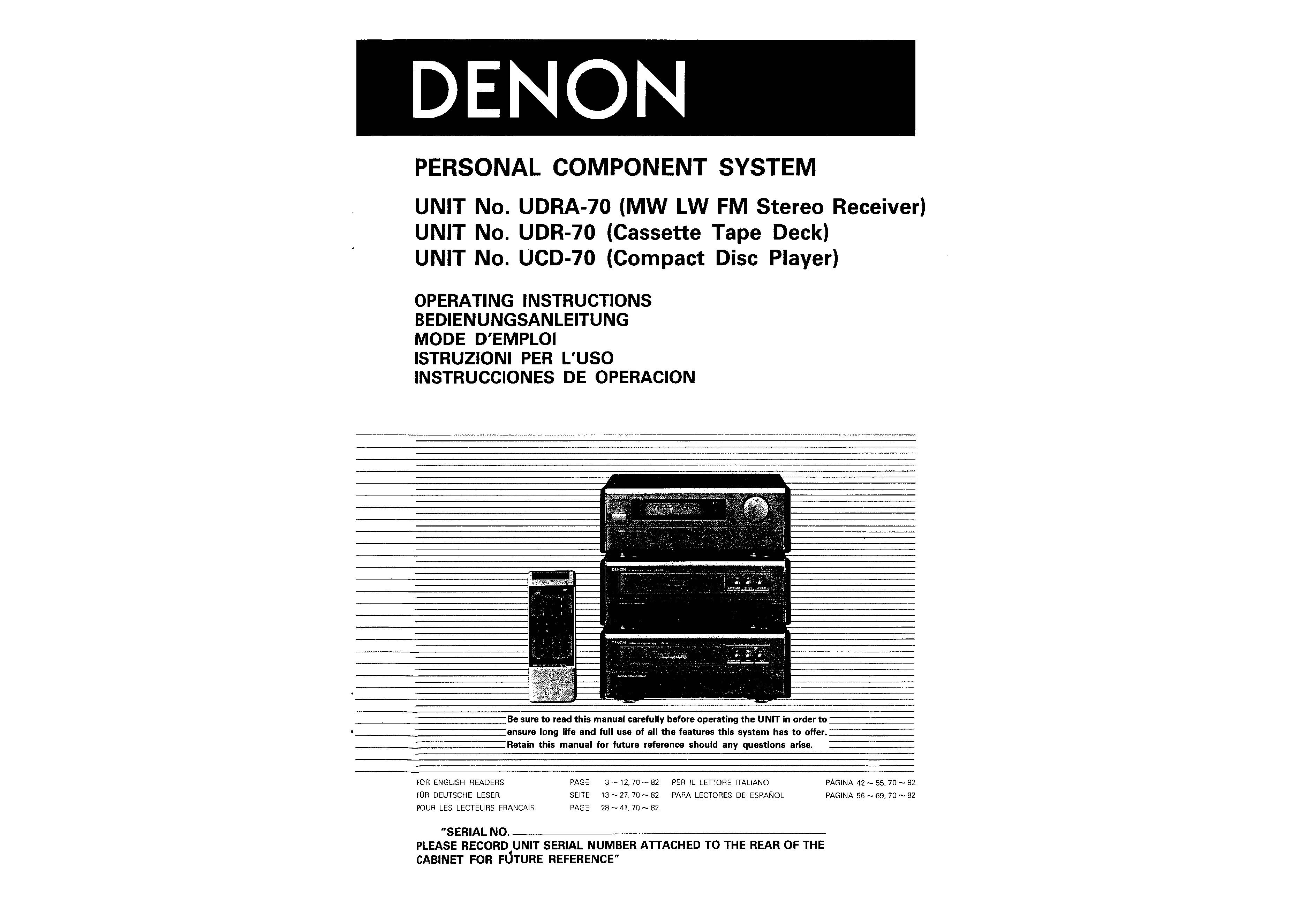 Denon UDR-70