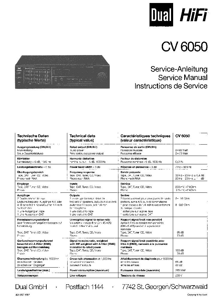 Dual CV 6050