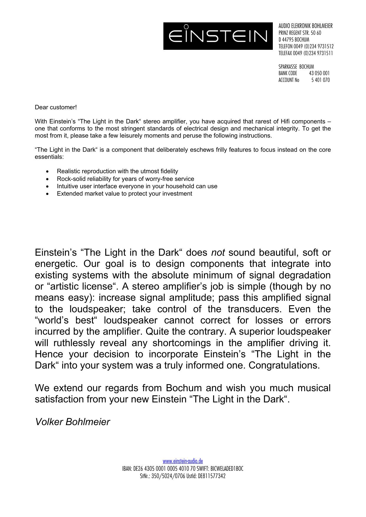 Einstein The Light in The Dark (Ltd)