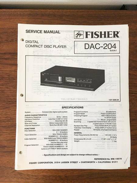 Fisher DAC-204