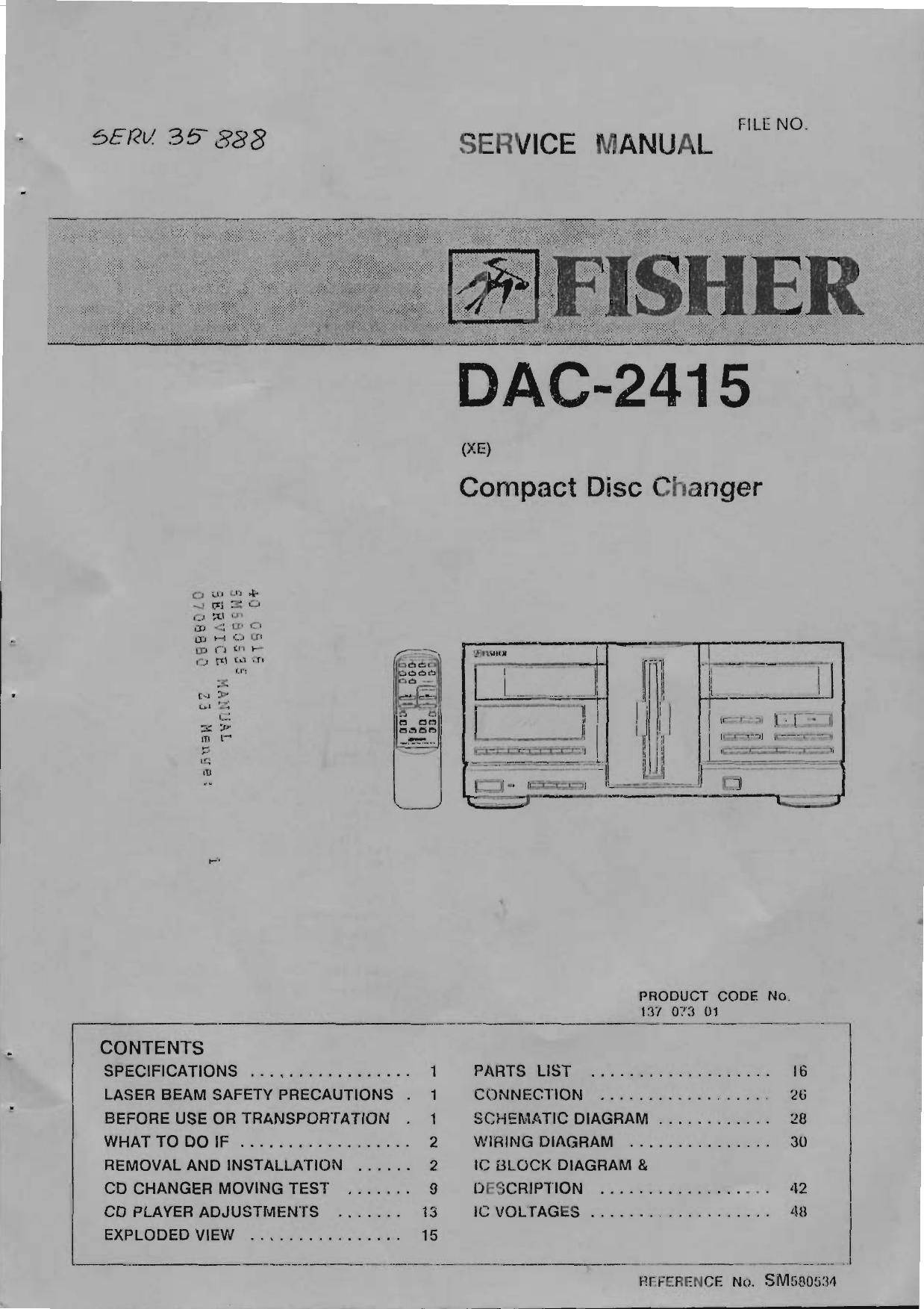 Fisher DAC-2415