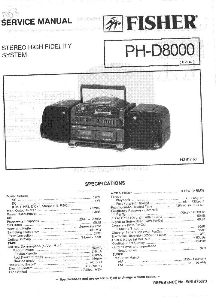 Fisher PH-D8000