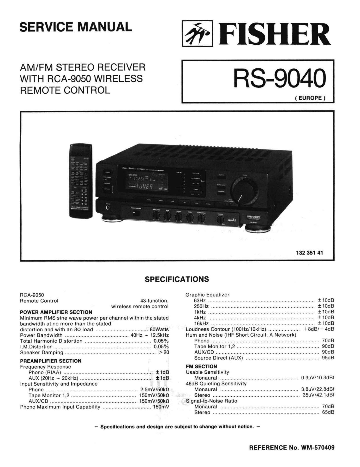Fisher RS-9040