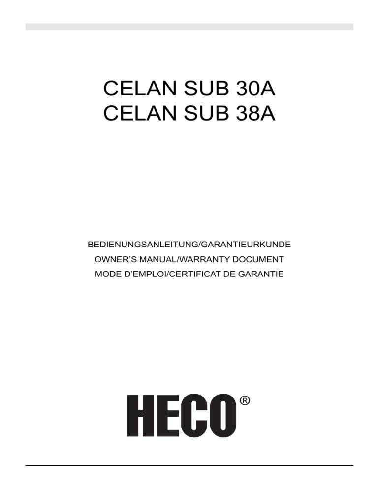 Heco Celan Sub 38A