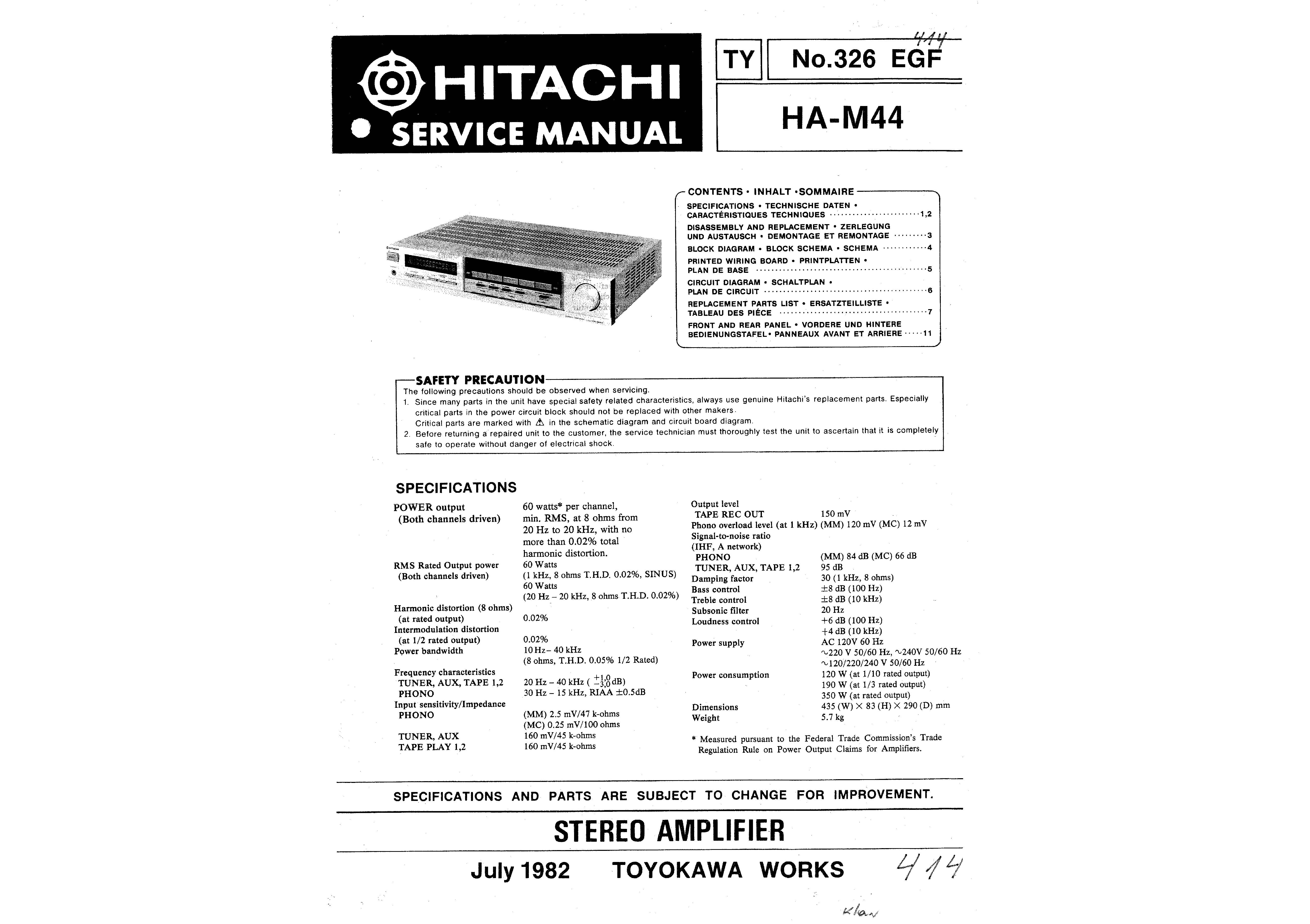 Hitachi HA-M44