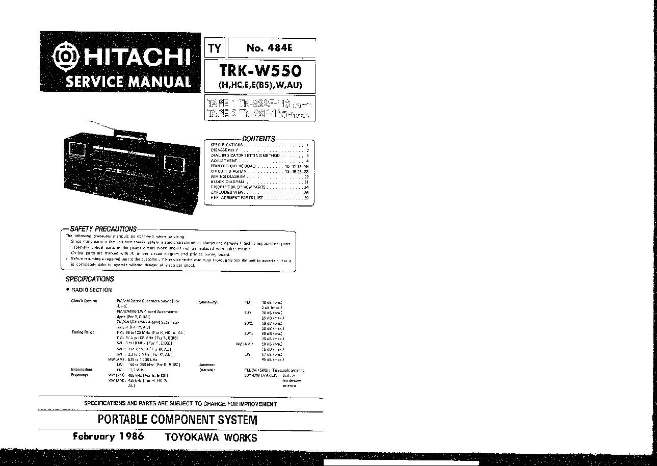 Hitachi TRK-W550
