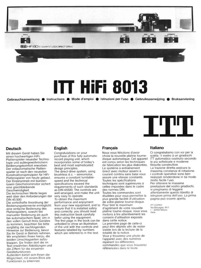 ITT HiFi 8013