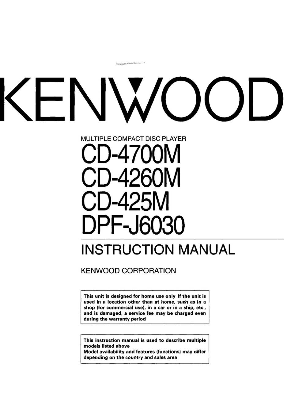 Kenwood CD-4700M