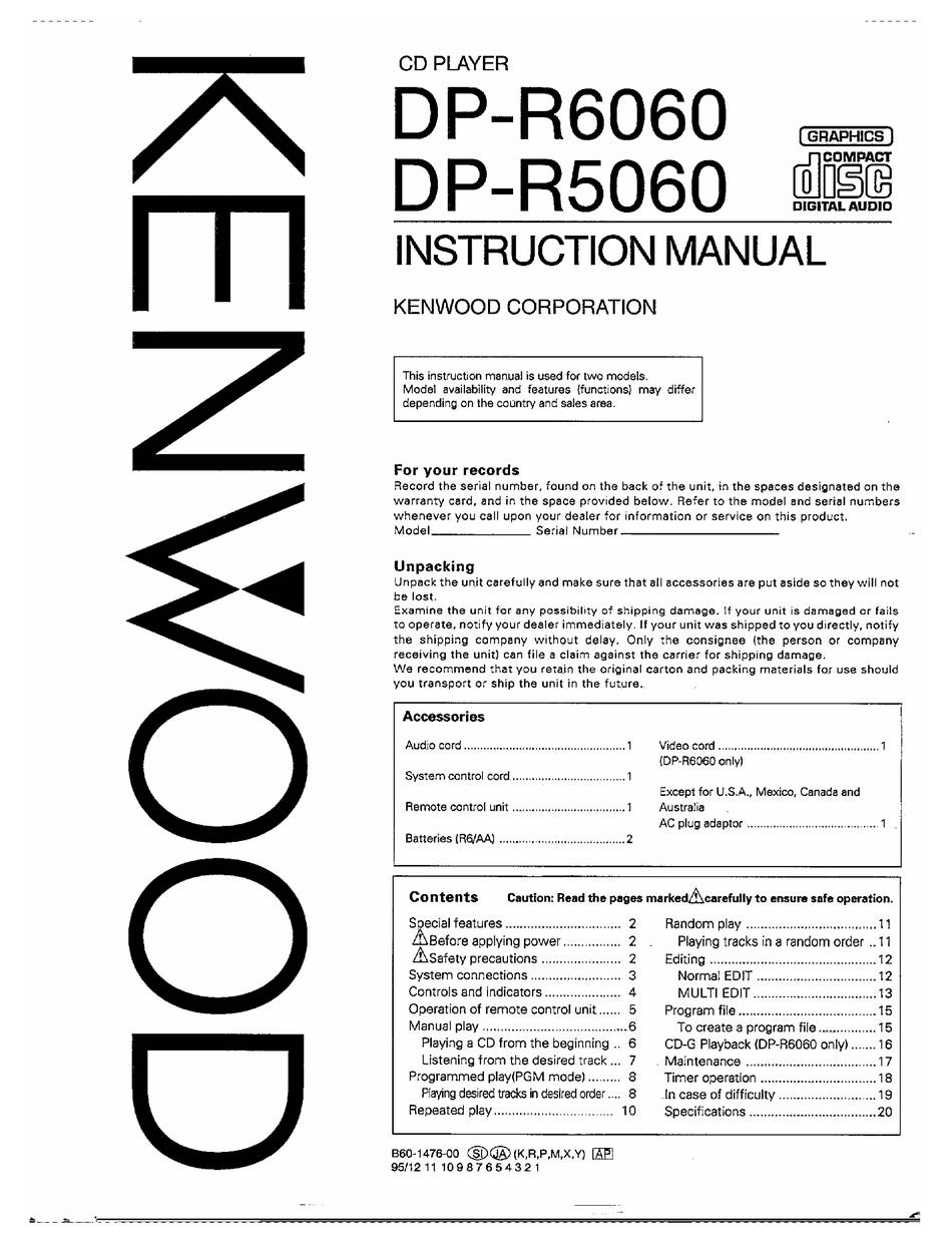 Kenwood DP-R3060