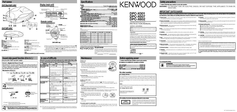 Kenwood DPC-X602
