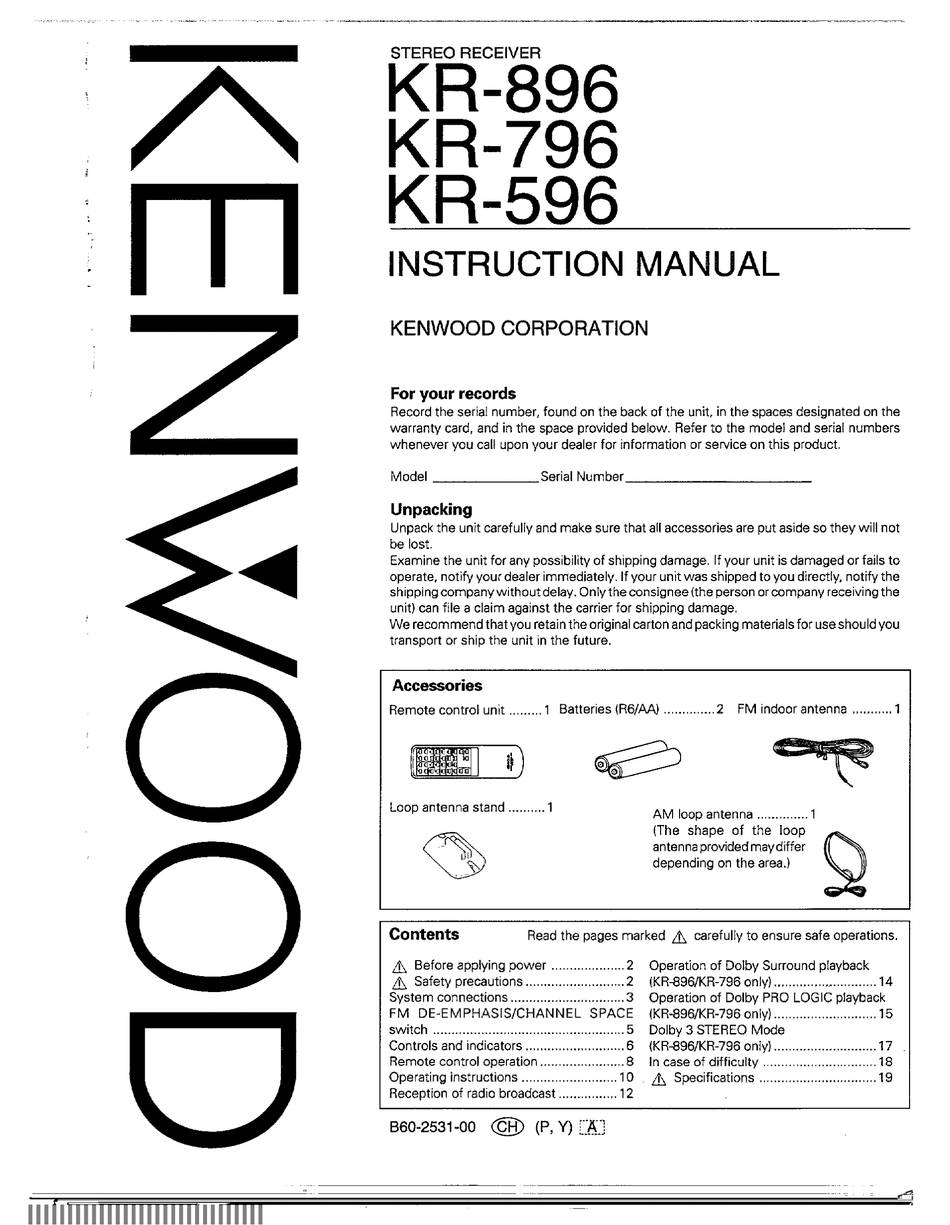 Kenwood KR-596