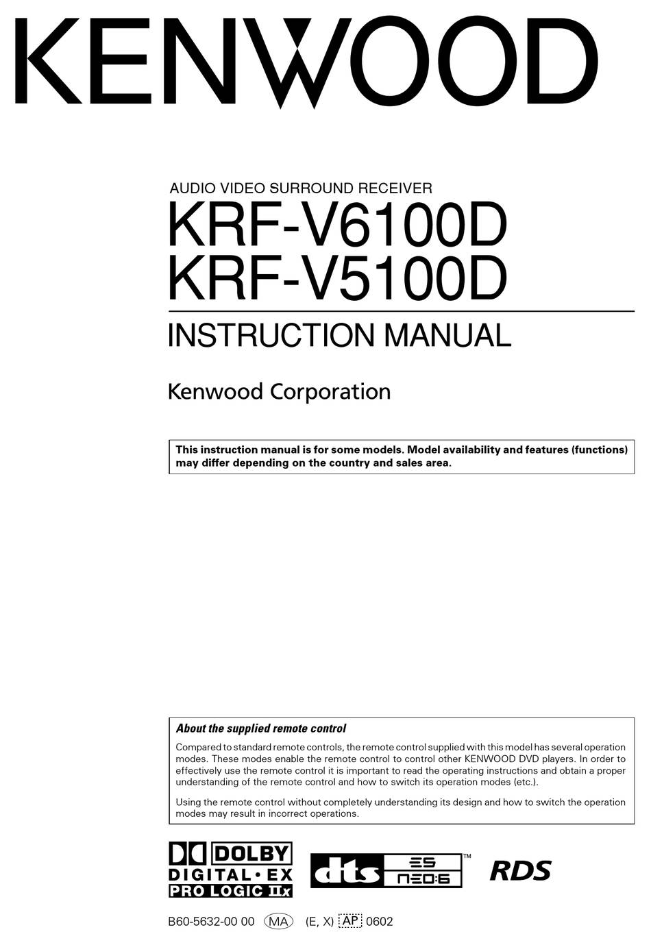 Kenwood KRF-V5100D