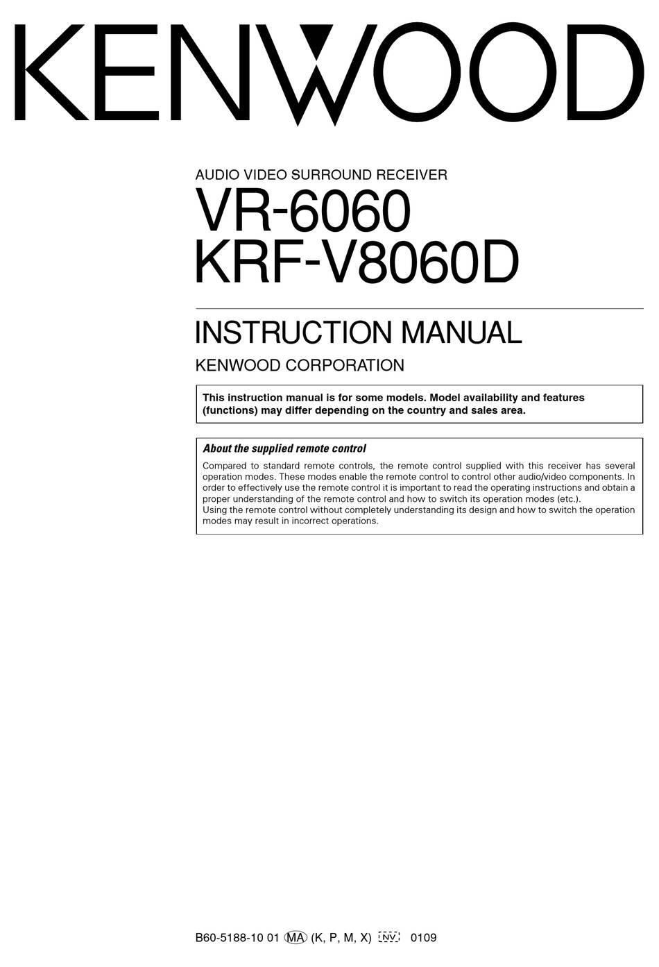 Kenwood KRF-V8060D
