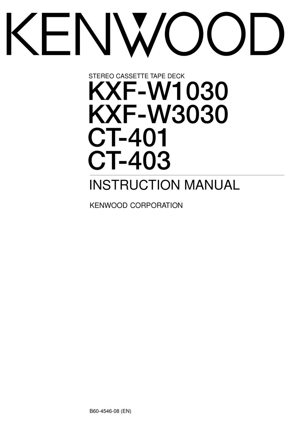 Kenwood KXF-W1030