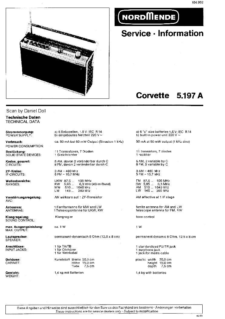 Nordmende Corvette 5.197A