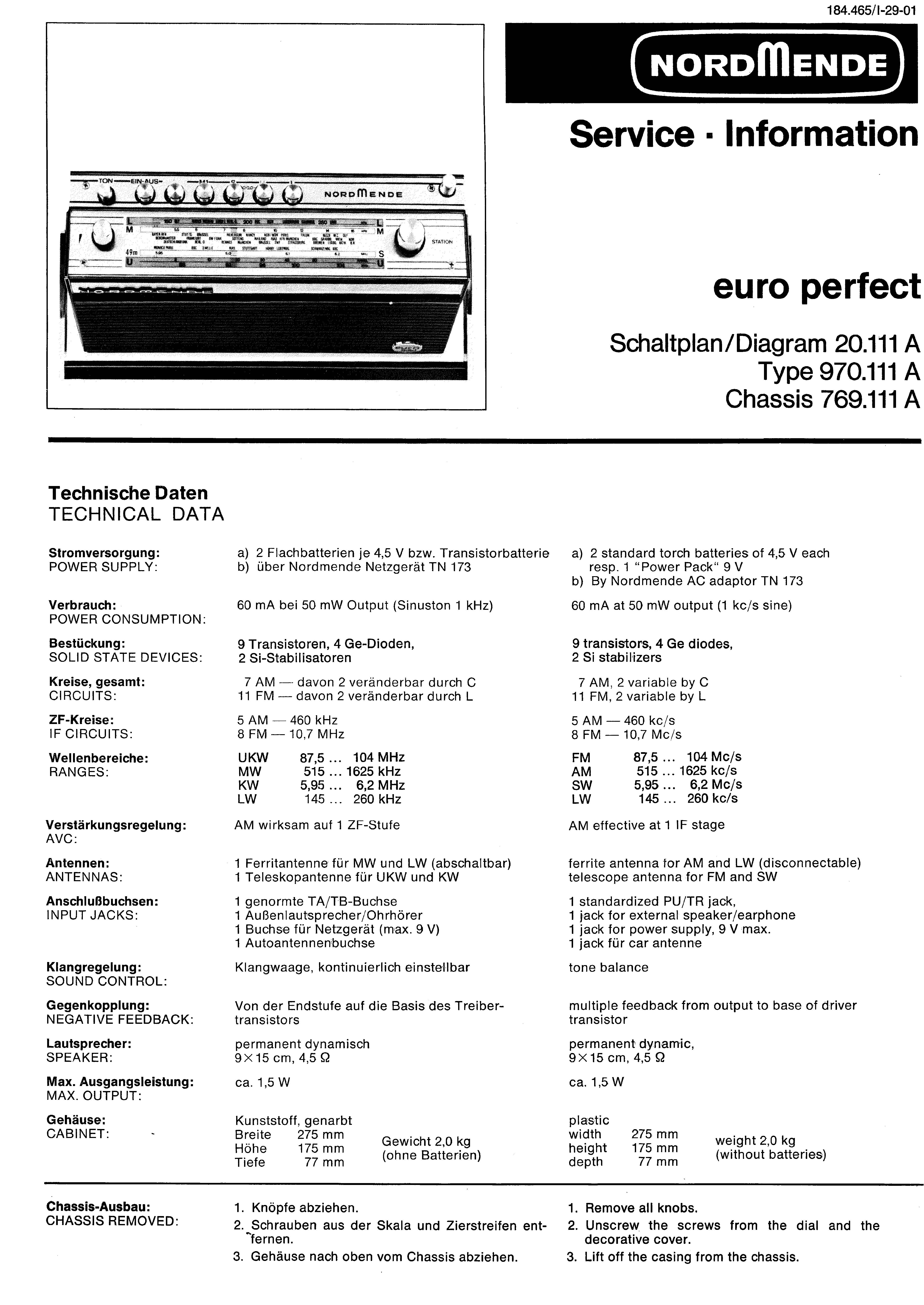Nordmende Euro Perfect 970.111A