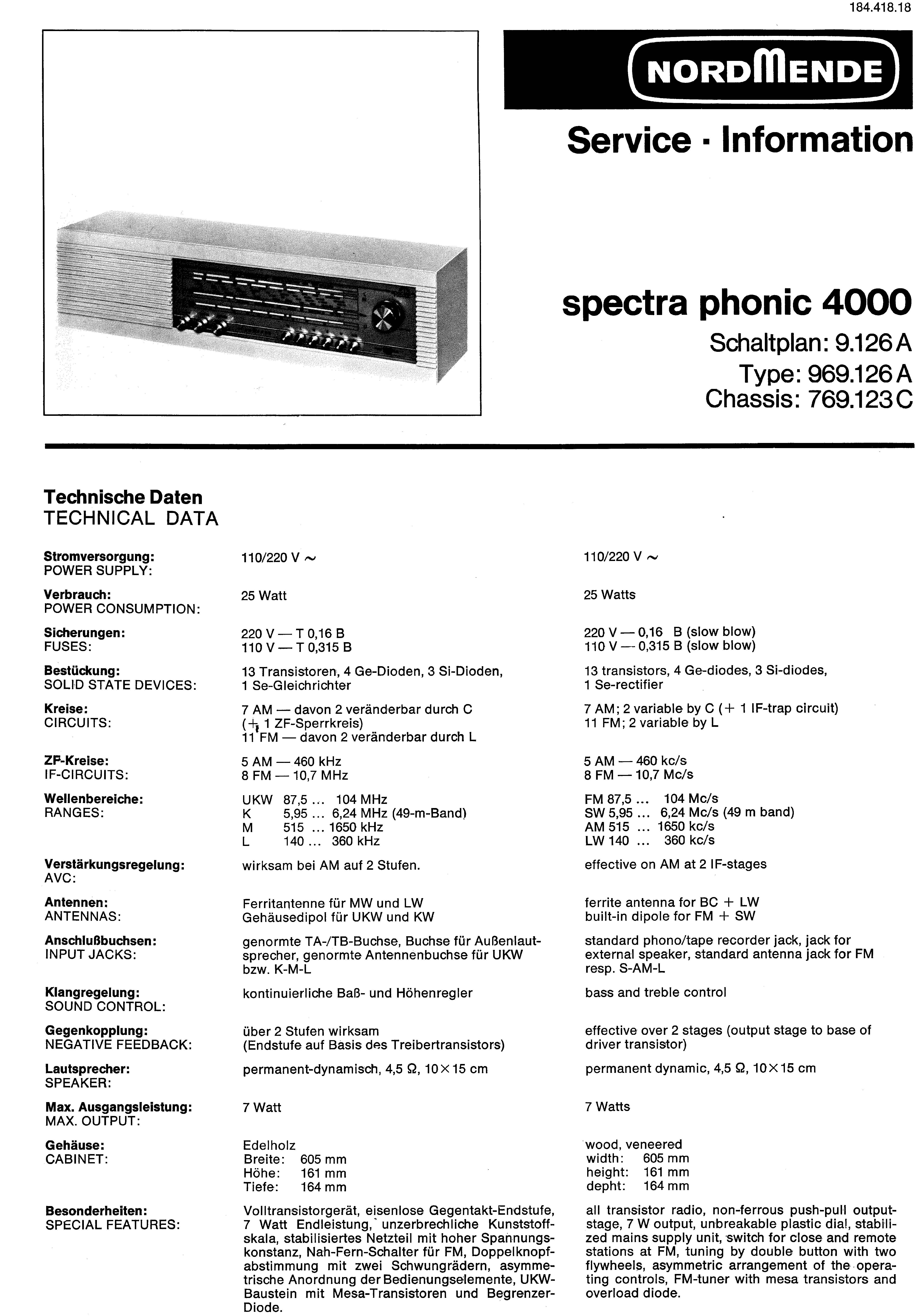 Nordmende Spectra Phonic 4000