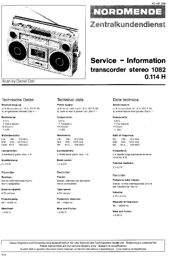 Nordmende Transcorder Stereo 1082