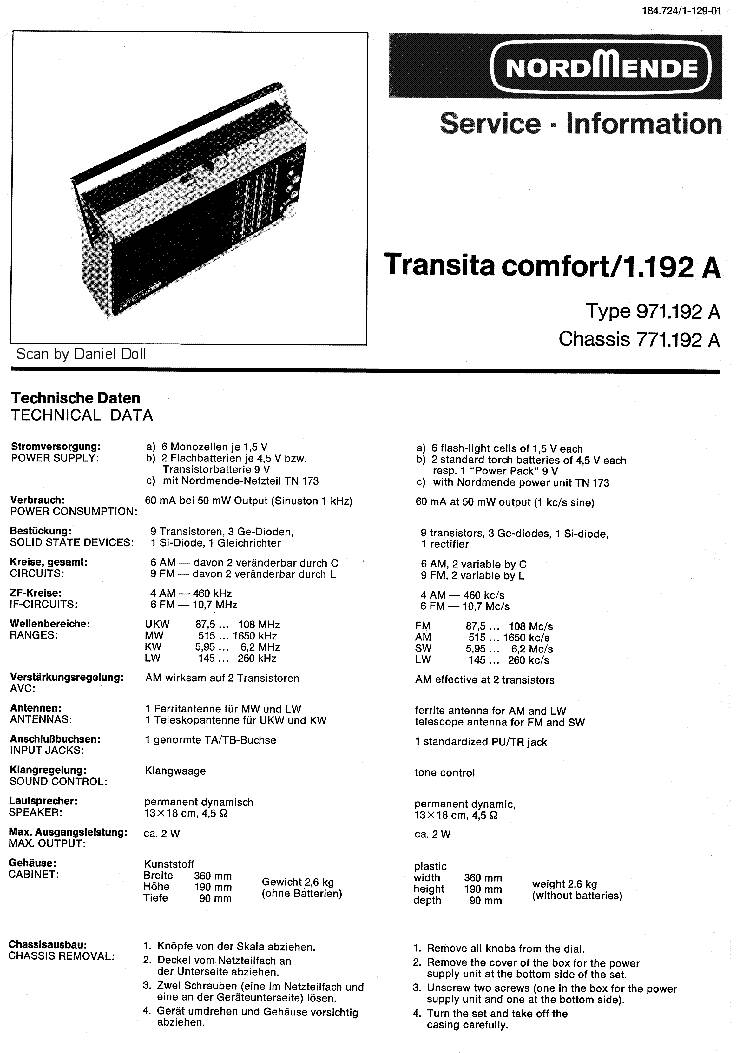 Nordmende Transita Comfort 1.192A