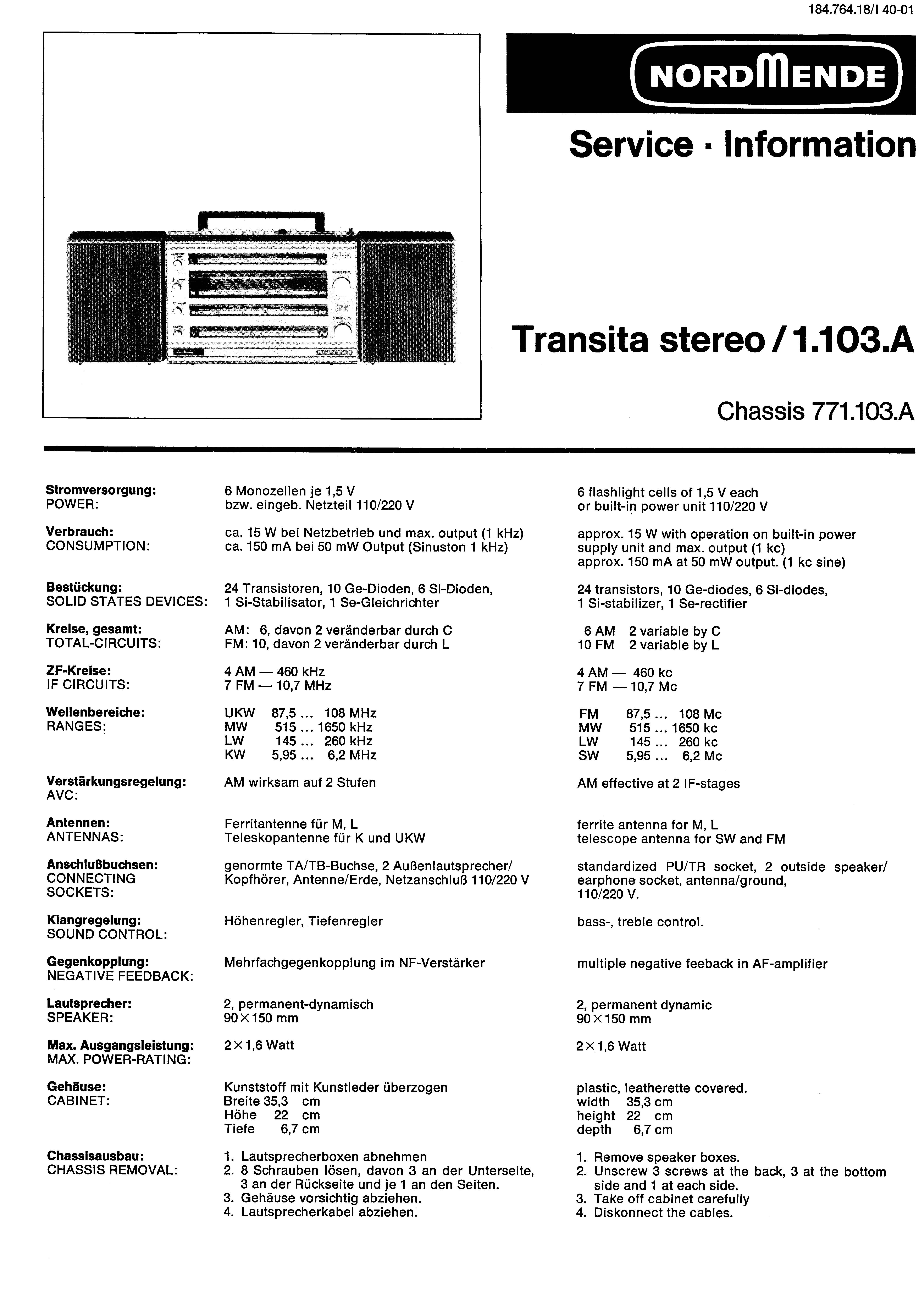 Nordmende Transita Stereo 1.103A