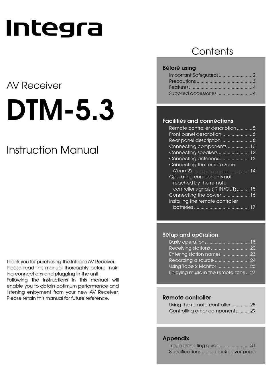 Onkyo Integra DTM-5 (5-3)