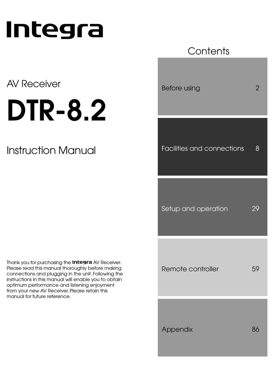 Onkyo Integra DTR-8 (8-2)