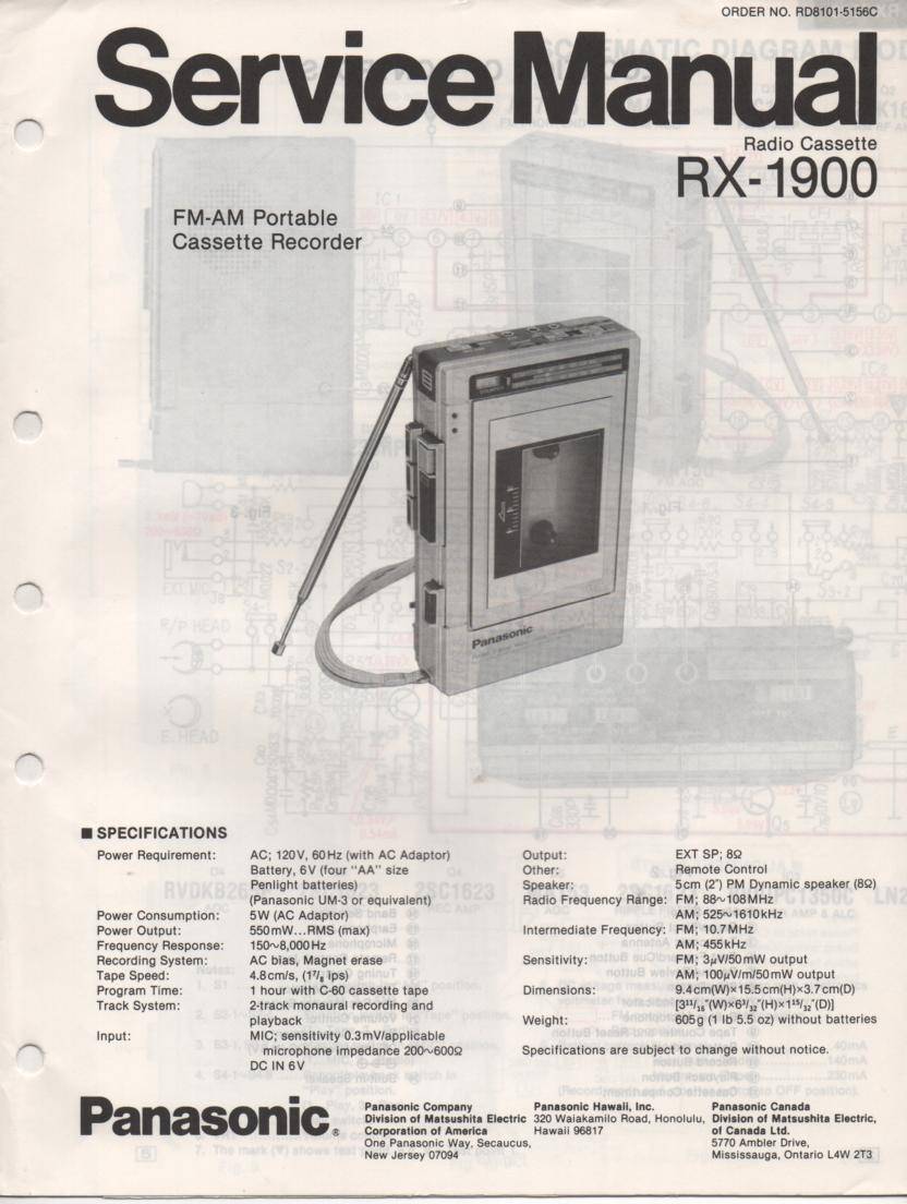Panasonic RX-1900