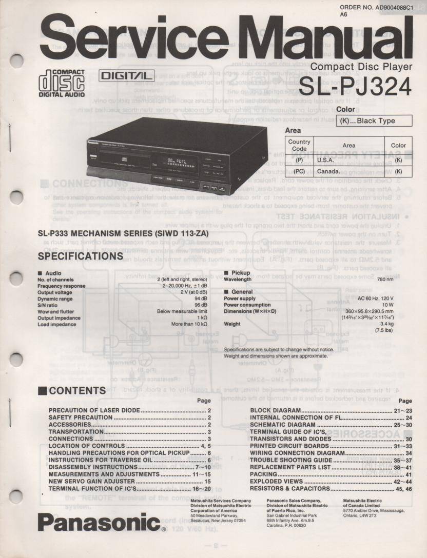Panasonic SL-PJ324A