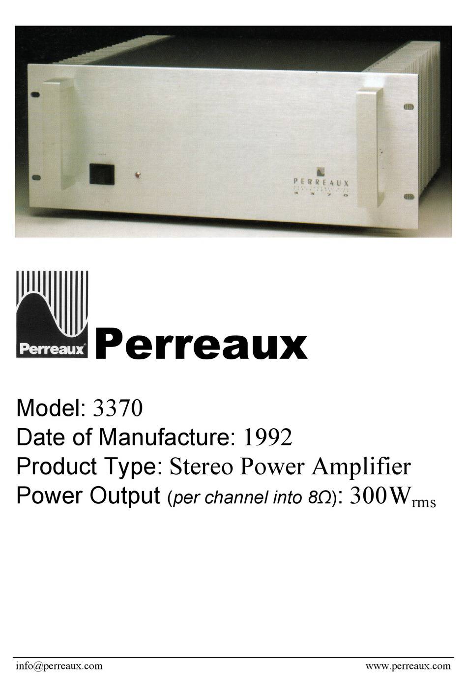 Perreaux Industries 3370