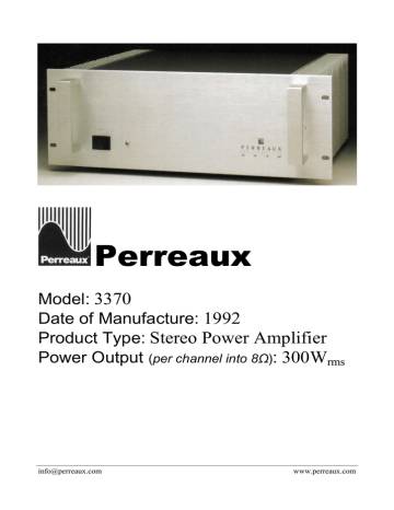 Perreaux Industries 3370