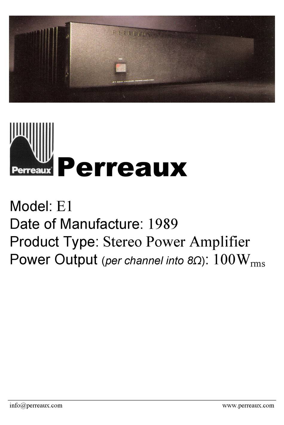Perreaux Industries E160i
