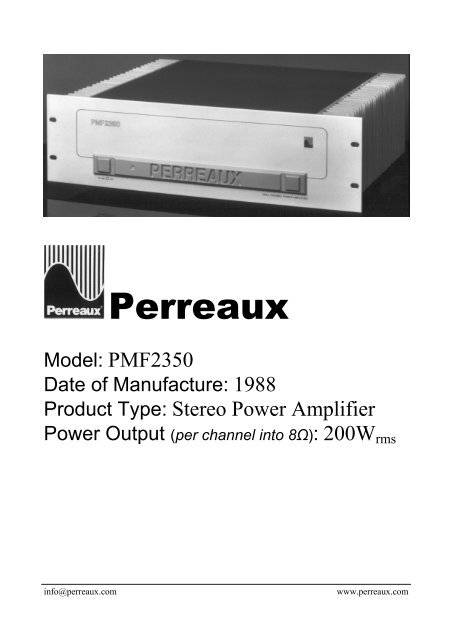 Perreaux Industries PMF 2350