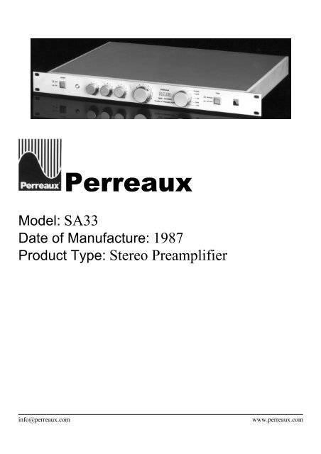 Perreaux Industries SA33