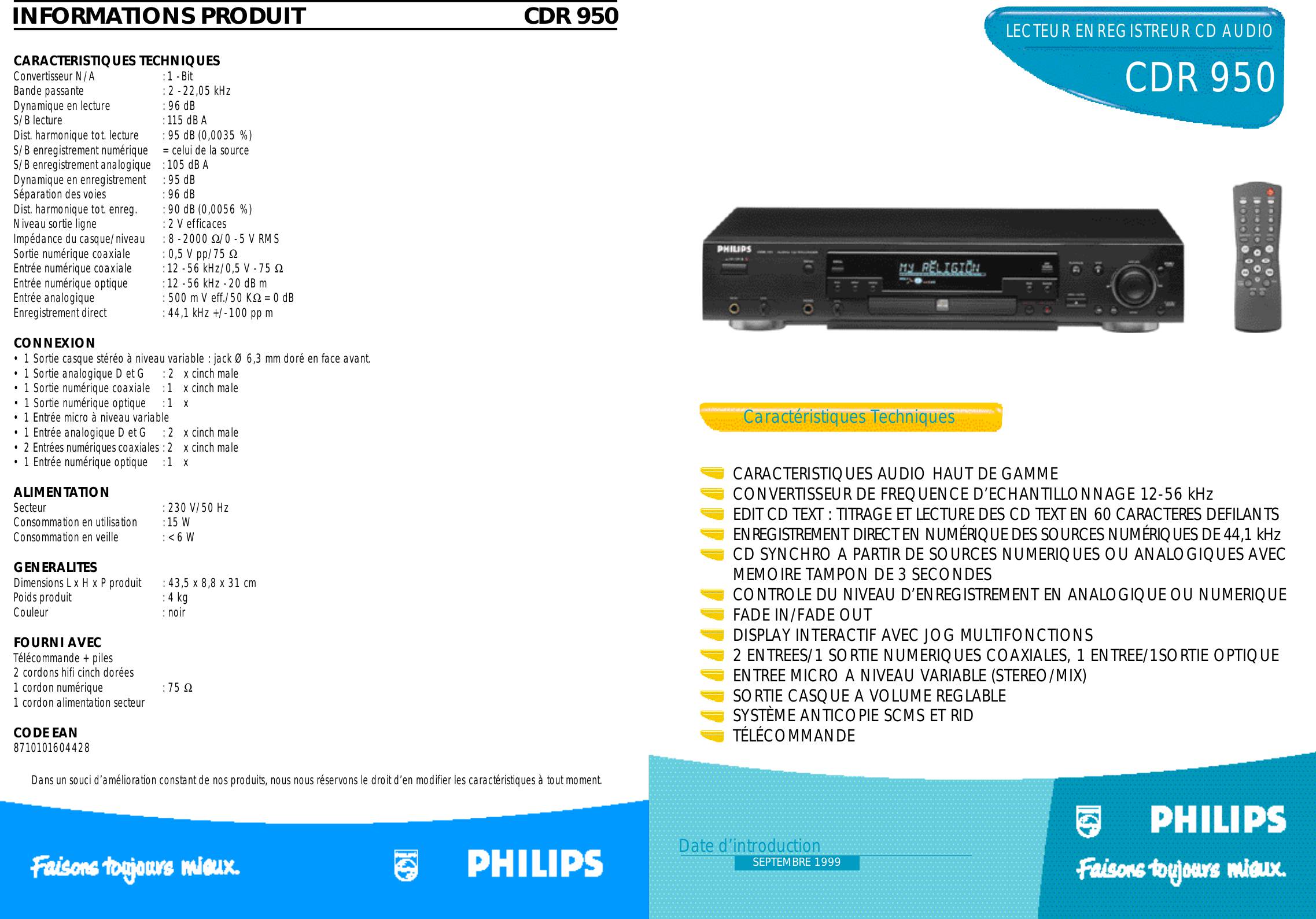 Philips CDR950